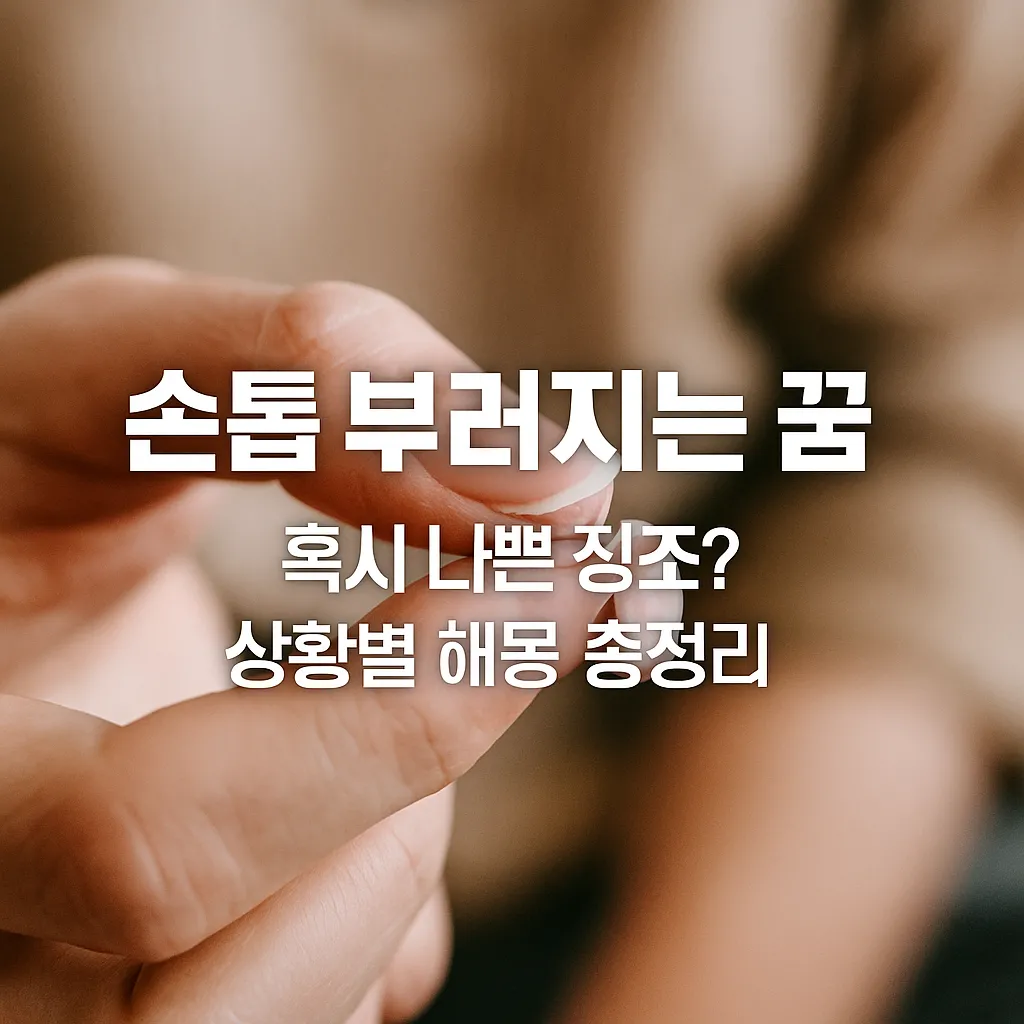 손톱 부러지는 꿈, 혹시 나쁜 징조? 상황별 해몽 총정리 - 손톱 부러지는 꿈