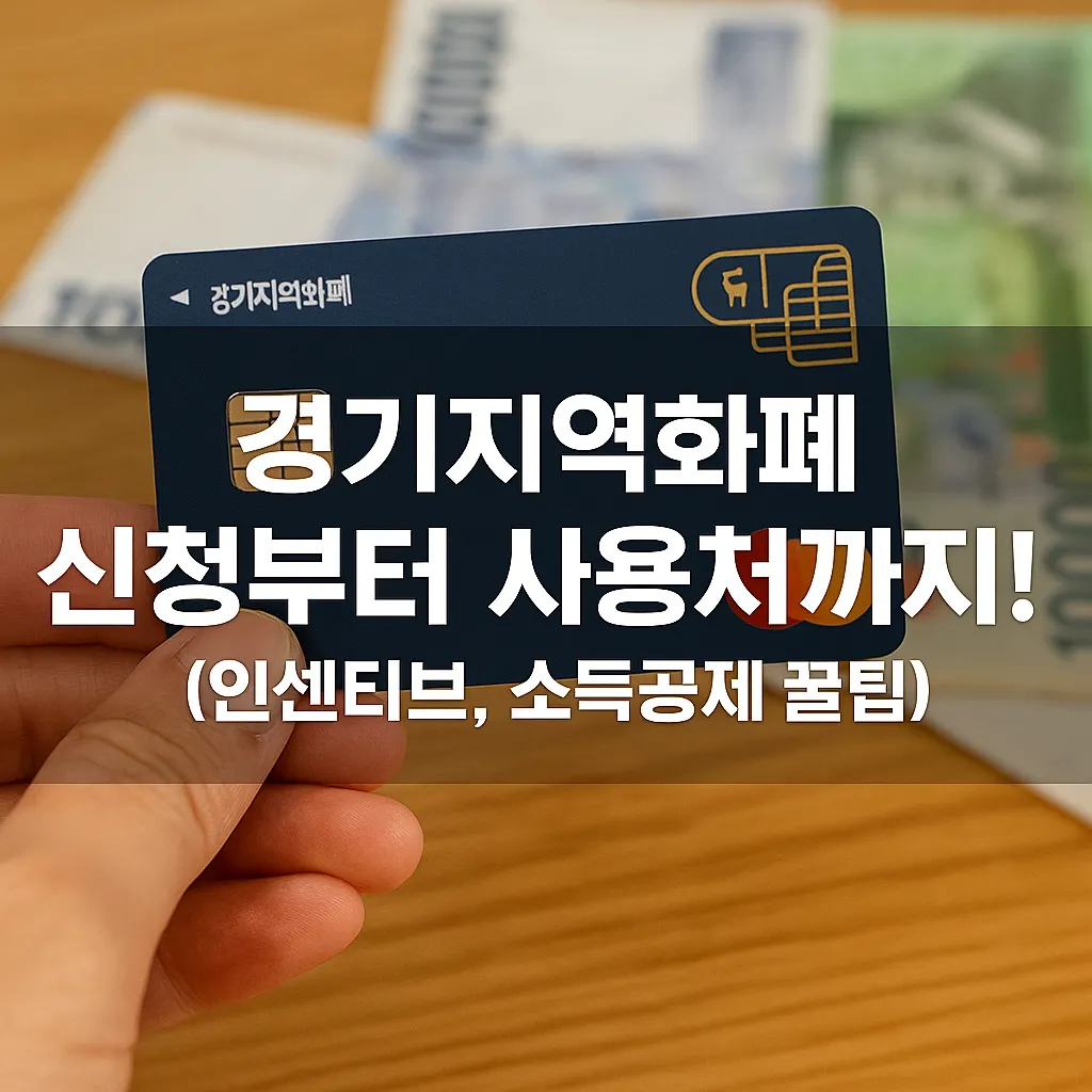경기지역화폐 신청부터 사용처까지! (인센티브, 소득공제 꿀팁)
