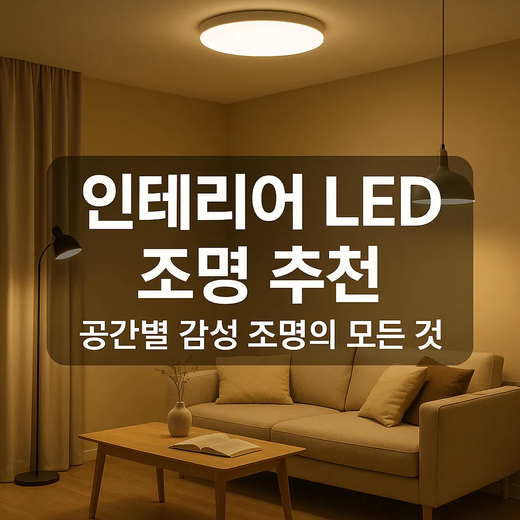 인테리어 LED 조명 추천 – 공간별 감성 조명의 모든 것