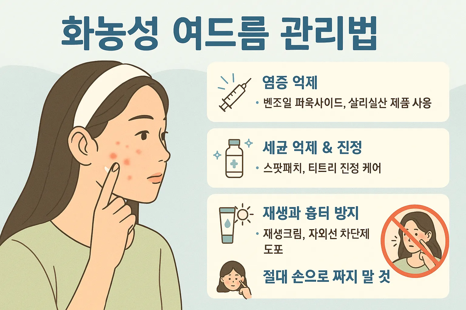 화농성 여드름 관리법｜재발 막는 실전 스킨케어 가이드
