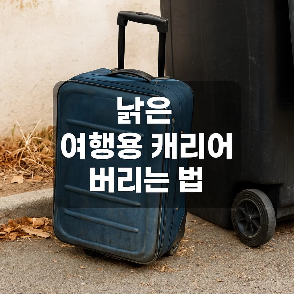 낡은 여행용 캐리어 버리는 법 A to Z (대형 폐기물 신고, 비용, 꿀팁) - 낡은 여행용 캐리어 버리는 법