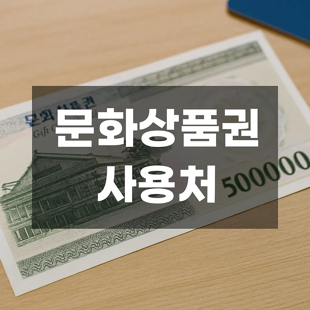 문화상품권(문상) 사용처 A to Z: 온라인, 오프라인 완벽 정리 - 문화상품 사용처