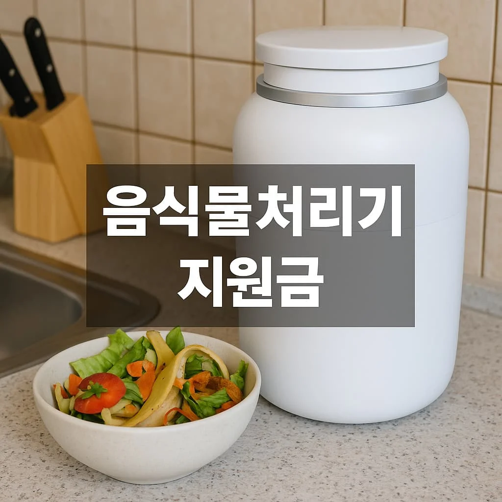 음식물처리기 지원금, 나도 받을 수 있을까? (신청 자격, 방법, 조건 총정리) - 음식물처리기 지원금