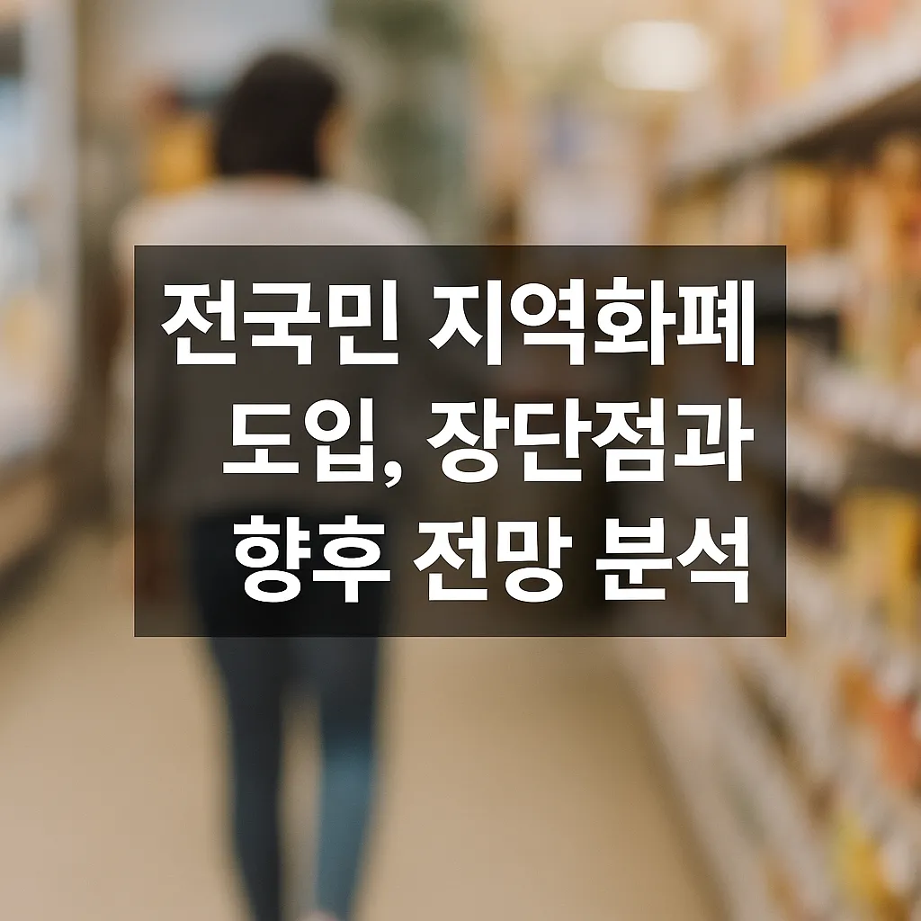 전국민 지역화폐 도입, 장단점과 향후 전망 분석