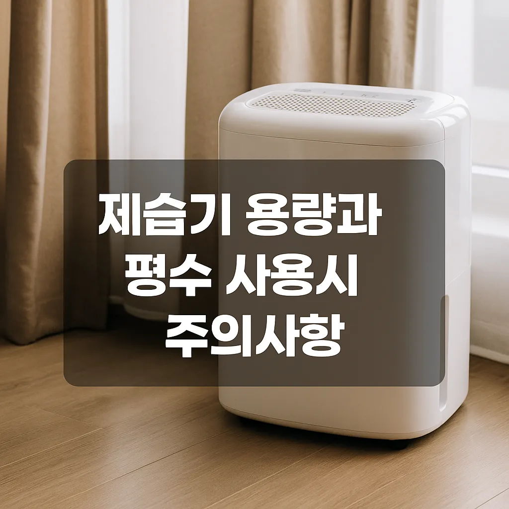 제습기 용량과 평수 기준, 사용 시 주의사항 총정리 - 제습기 용량과 평수