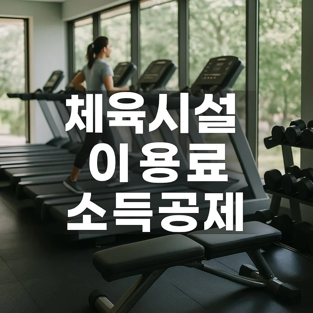 체육시설 이용료 소득공제 2025년 완벽 가이드 - 체육시설 이용료 소득공제
