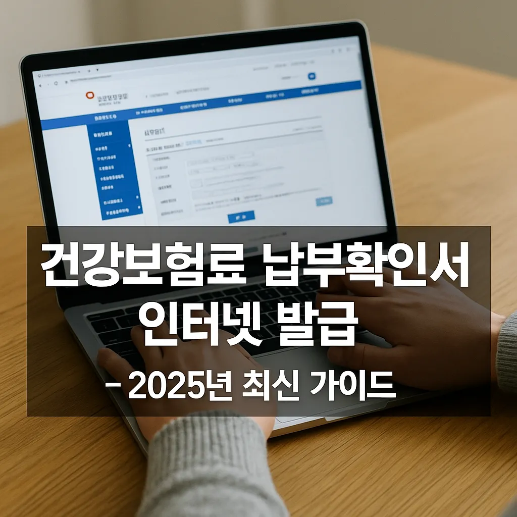 건강보험료 납부확인서 인터넷 발급 – 2025년 최신 가이드
