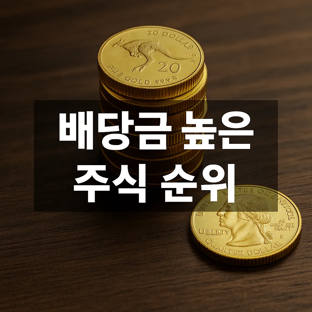 배당금 높은 주식 순위 2025 – 고배당 종목 총정리