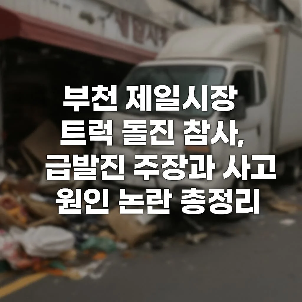 부천 제일시장 트럭 돌진 참사, 2명 사망 18명 부상 – 급발진 주장 논란