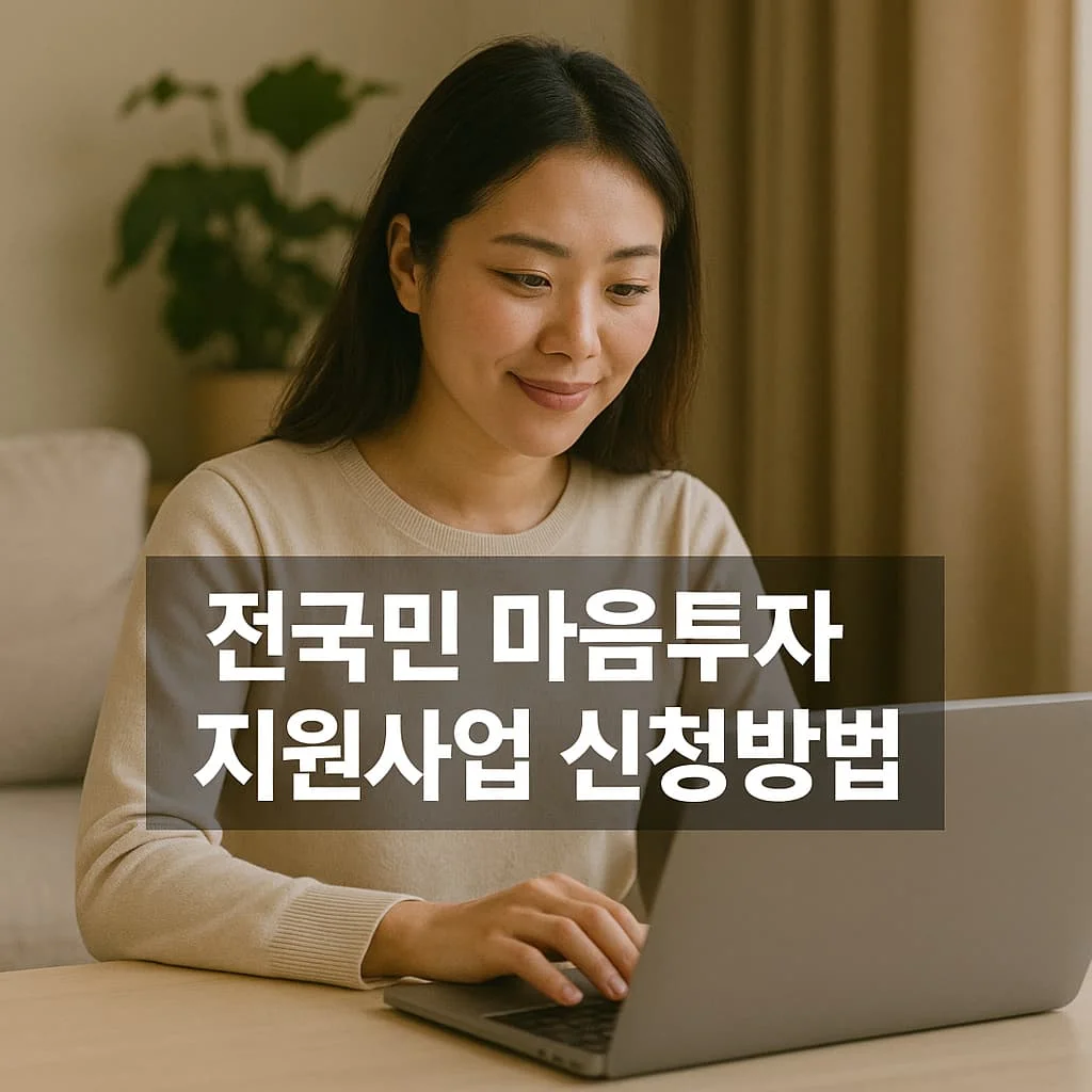 전국민 마음투자 지원사업 신청방법 - 전국민 마음투자 지원사업 신청방법
