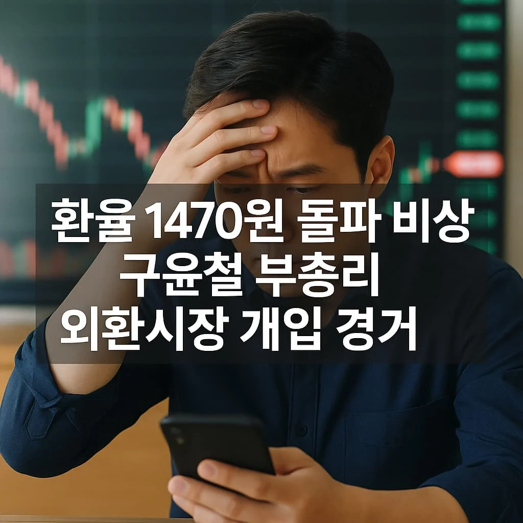 환율 1470원 돌파 비상, 구윤철 부총리 외환시장 개입 경고 - 환율 1470원 돌파 비상, 구윤철 부총리 외환시장 개입 경고