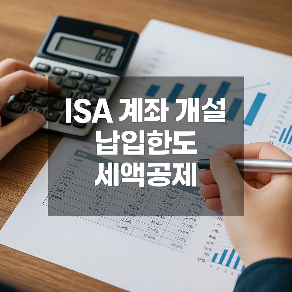 ISA 계좌 개설 납입한도 세액공제