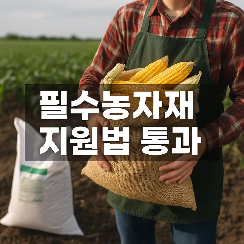 농가 희소식! 필수농자재 지원법, 오늘부터 무엇이 달라지나?