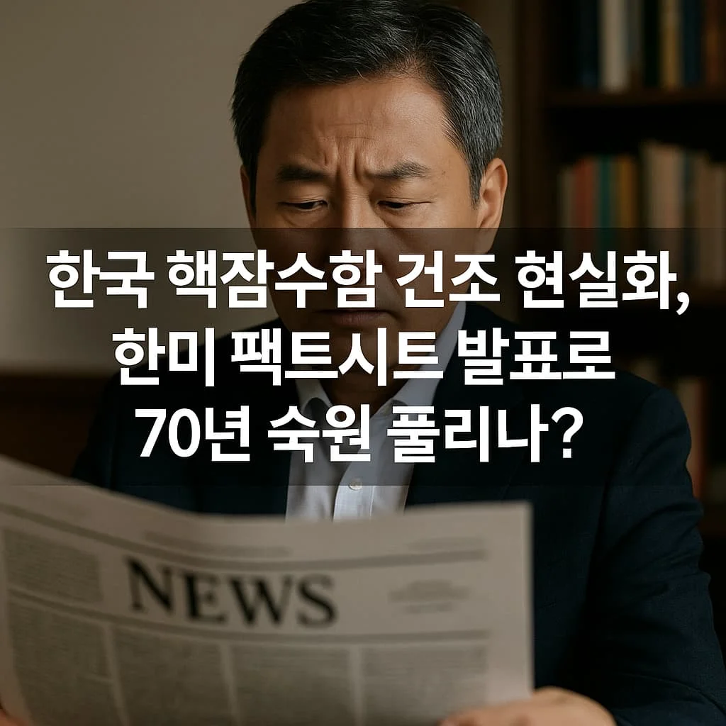 한국 핵잠수함 건조 현실화, 한미 팩트시트 발표로 70년 숙원 풀리나?