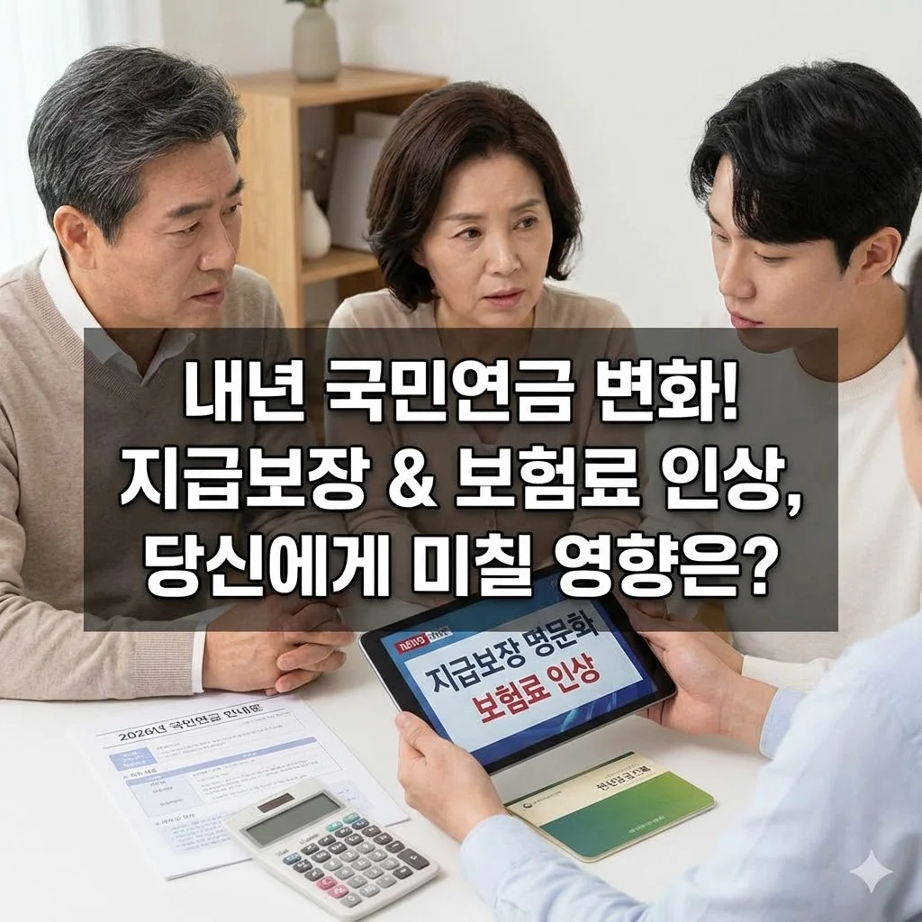 2026년 국민연금, 이렇게 바뀐다! 국가 지급보장 & 보험료율 조정 - 내년 국민연금 변화! 지급보장 & 보험료 인상, 당신에게 미칠 영향은