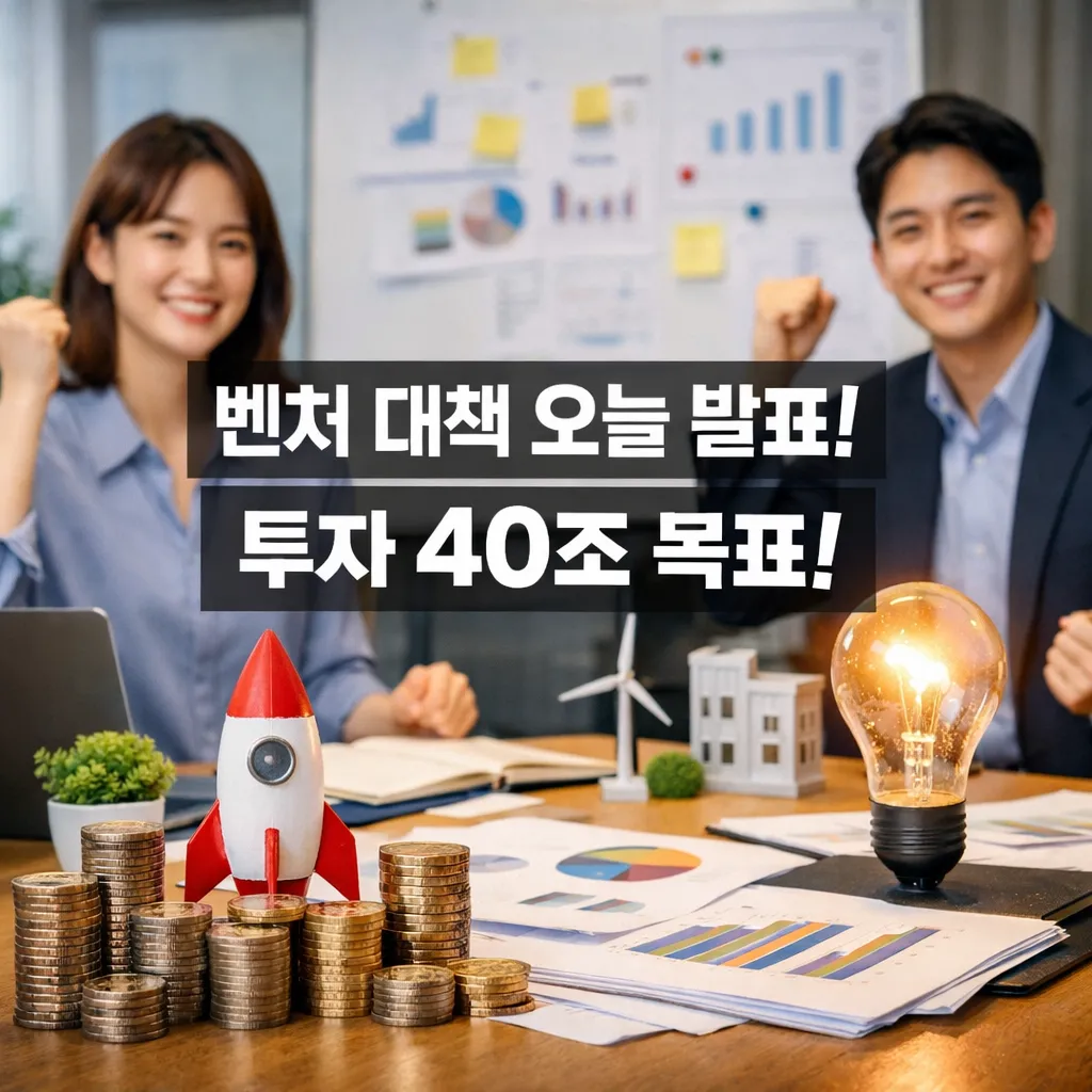 대한민국 벤처 4대 강국 도약 대책 완벽 해부! - 벤처 대책 오늘 발표! 투자 40조 목표!