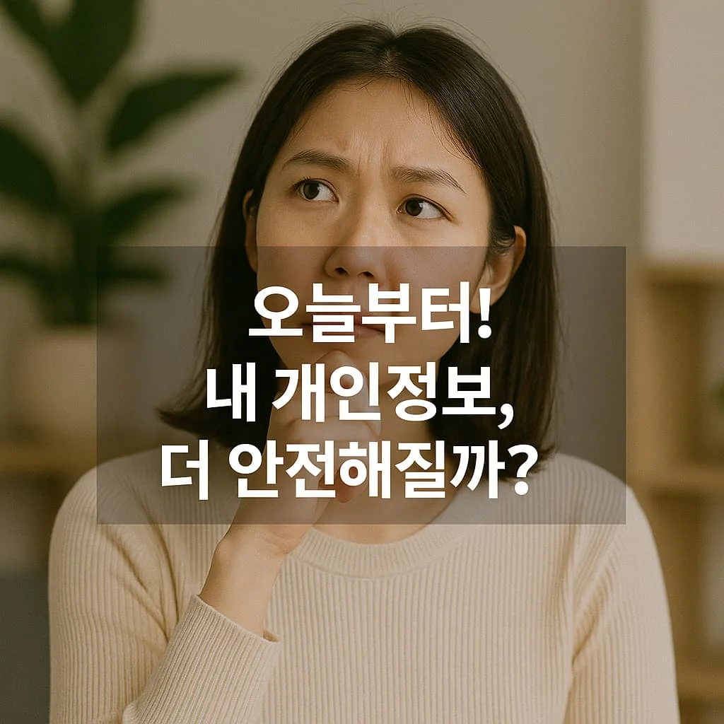 개인정보보호법 개정안 시행: 내 정보, 어떻게 더 안전해질까?