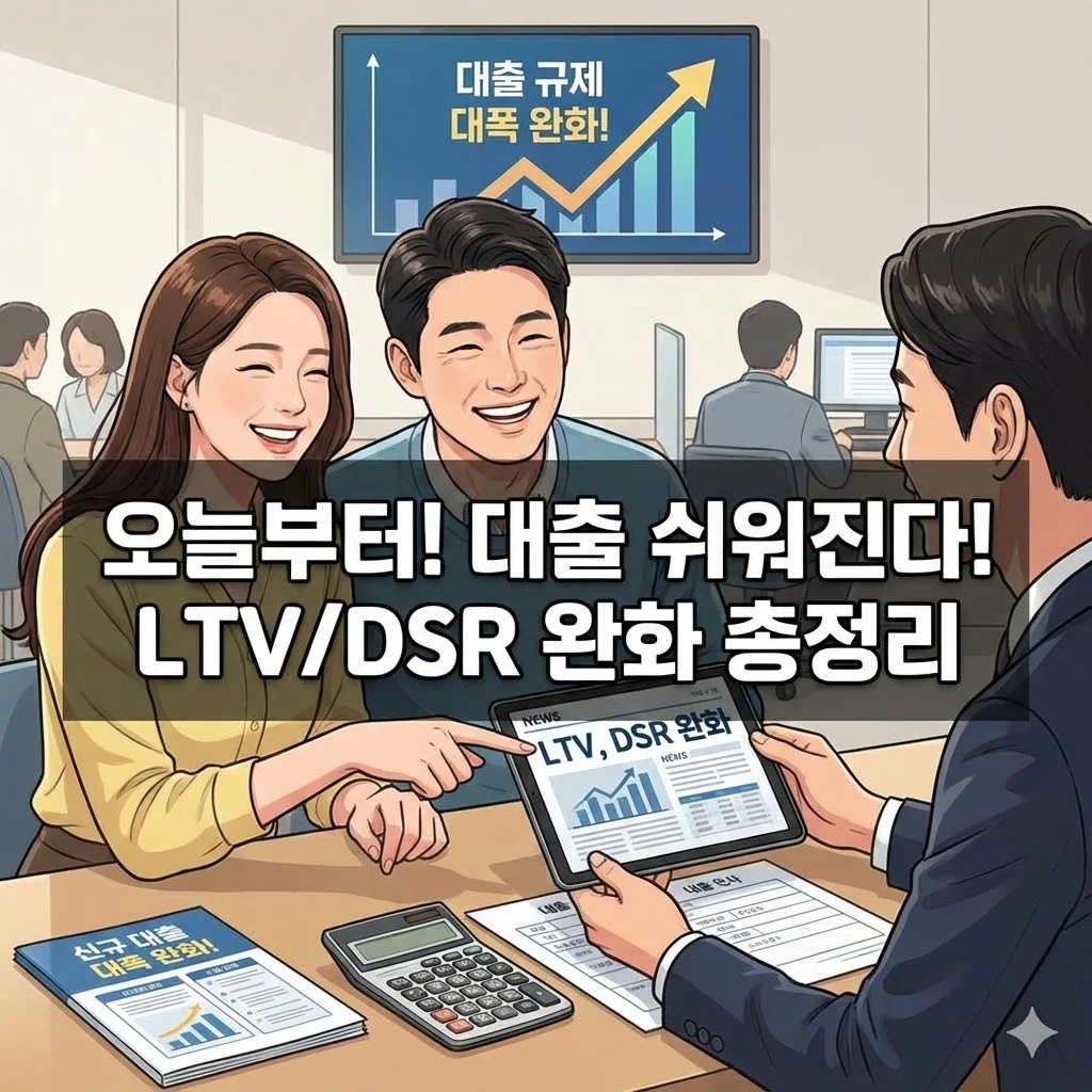 2026년 주담대 LTV DSR 완화, 오늘부터 적용! 내 집 마련 전략은? - 오늘부터! 대출 쉬워진다! LTV DSR 완화 총정리