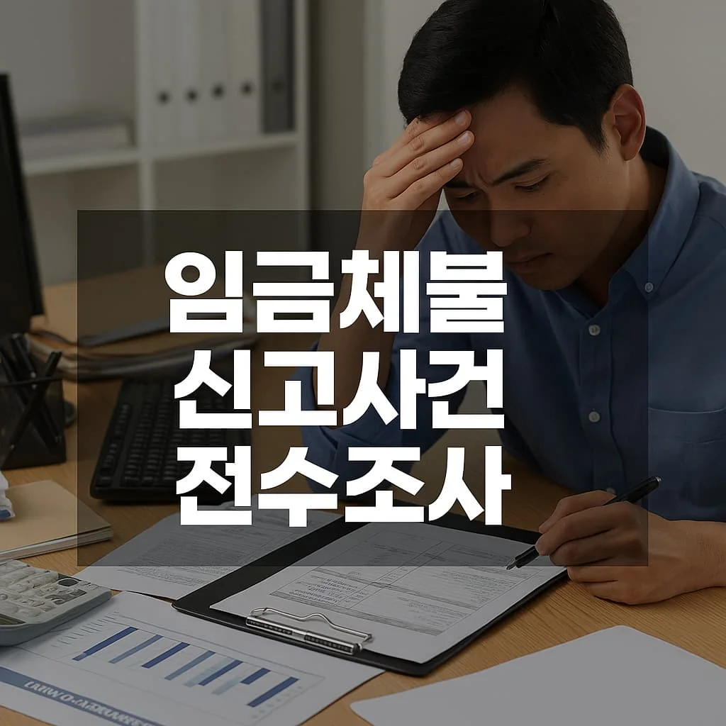 숨어있는 체불 전수조사! 임금체불 해결, 이렇게 달라집니다 - 임금체불 신고사건 전수조사