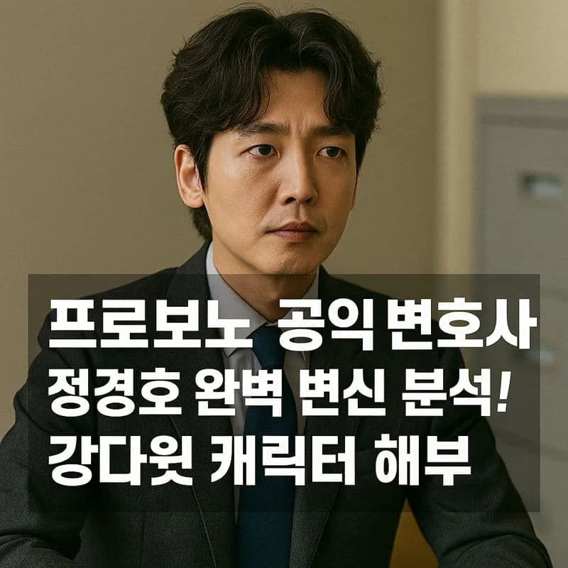 프로보노 공익 변호사 정경호 완벽 변신 분석! 강다윗 캐릭터 해부