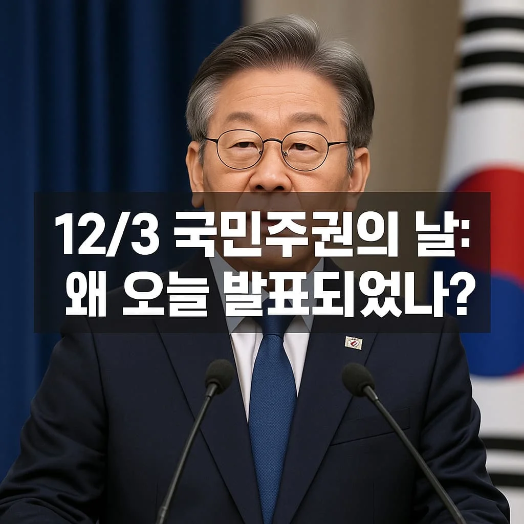 이재명 대통령의 ‘국민주권의 날’ 선포, 12·3 비상계엄 1주년의 역사적 의미