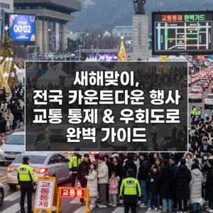 새해맞이, 전국 카운트다운 행사 교통 통제 & 우회도로 완벽 가이드