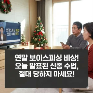 이런 문자 받으면 보이스피싱! 연말연시 신종 수법 오늘 공개!