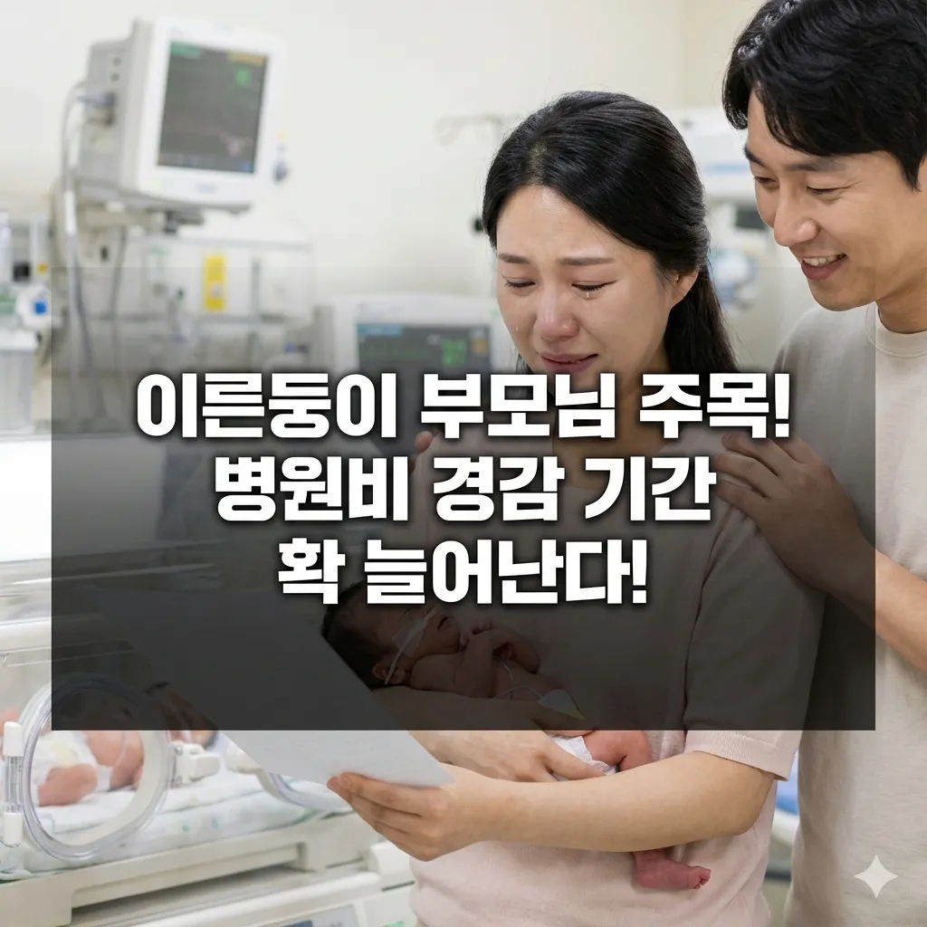 이른둥이 가구 희소식! 병원비 부담 획기적 경감