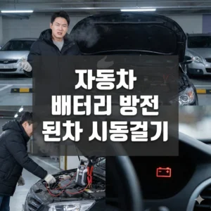 자동차 배터리 방전 된차 시동걸기