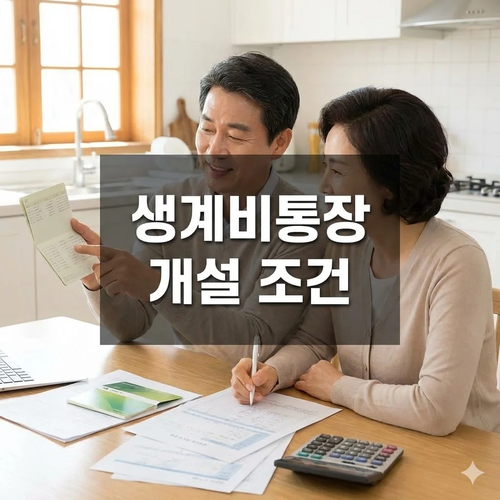 생계비통장 개설 조건부터 신청 방법 총정리