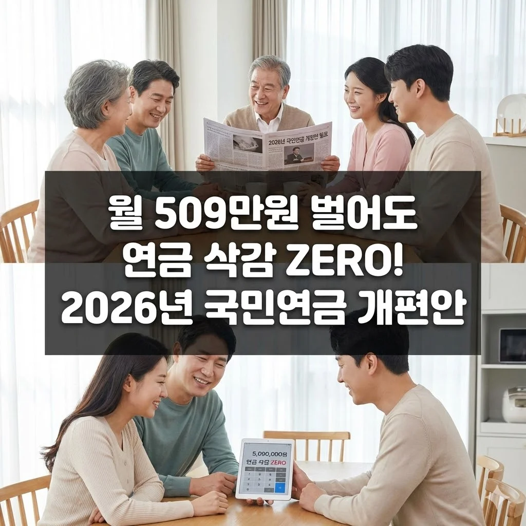 2026년 6월부터 국민연금 감액 폐지? 일하는 노인 연금 수령 총정리 - 월 509만원 벌어도 연금 삭감 ZERO! 2026년 국민연금 개편안