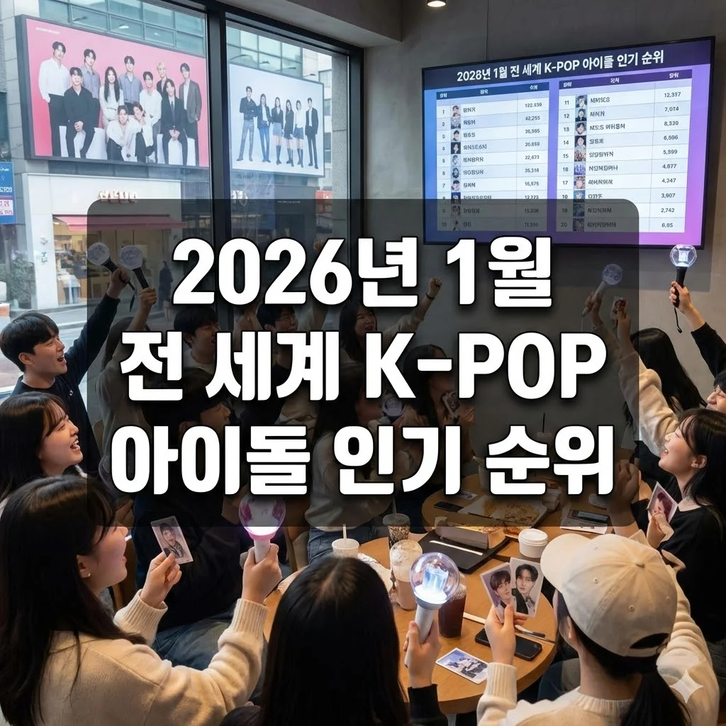 BTS는 몇 위? 2026년 1월 전 세계 K-POP 아이돌 인기 순위 - 2026년 1월 전 세계 K-POP 아이돌 인기 순위
