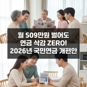 2026년 6월부터 국민연금 감액 폐지? 일하는 노인 연금 수령 총정리