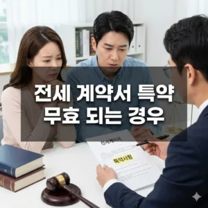 전세 계약서 특약 무효 되는 경우, 임차인 필수 가이드