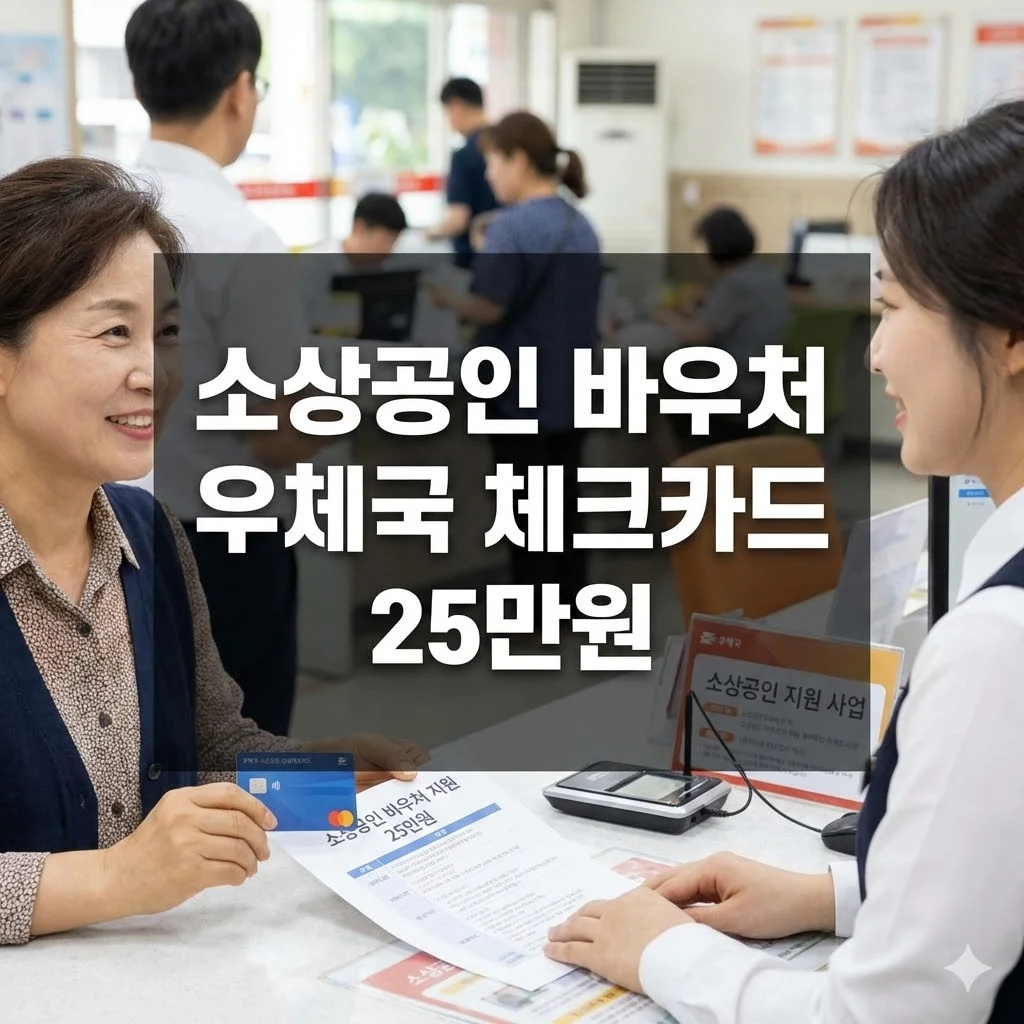 소상공인 바우처 우체국 체크카드 25만원 - 소상공인 바우처 우체국 체크카드 25만원
