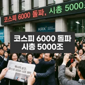 코스피 6000 돌파 시총 5000조 돌파와 한국 증시의 미래