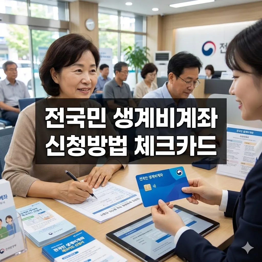 전국민 생계비계좌 신청방법 체크카드 - image