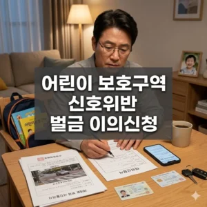 어린이 보호구역 신호위반 벌금 이의신청 성공률 높이는 팁