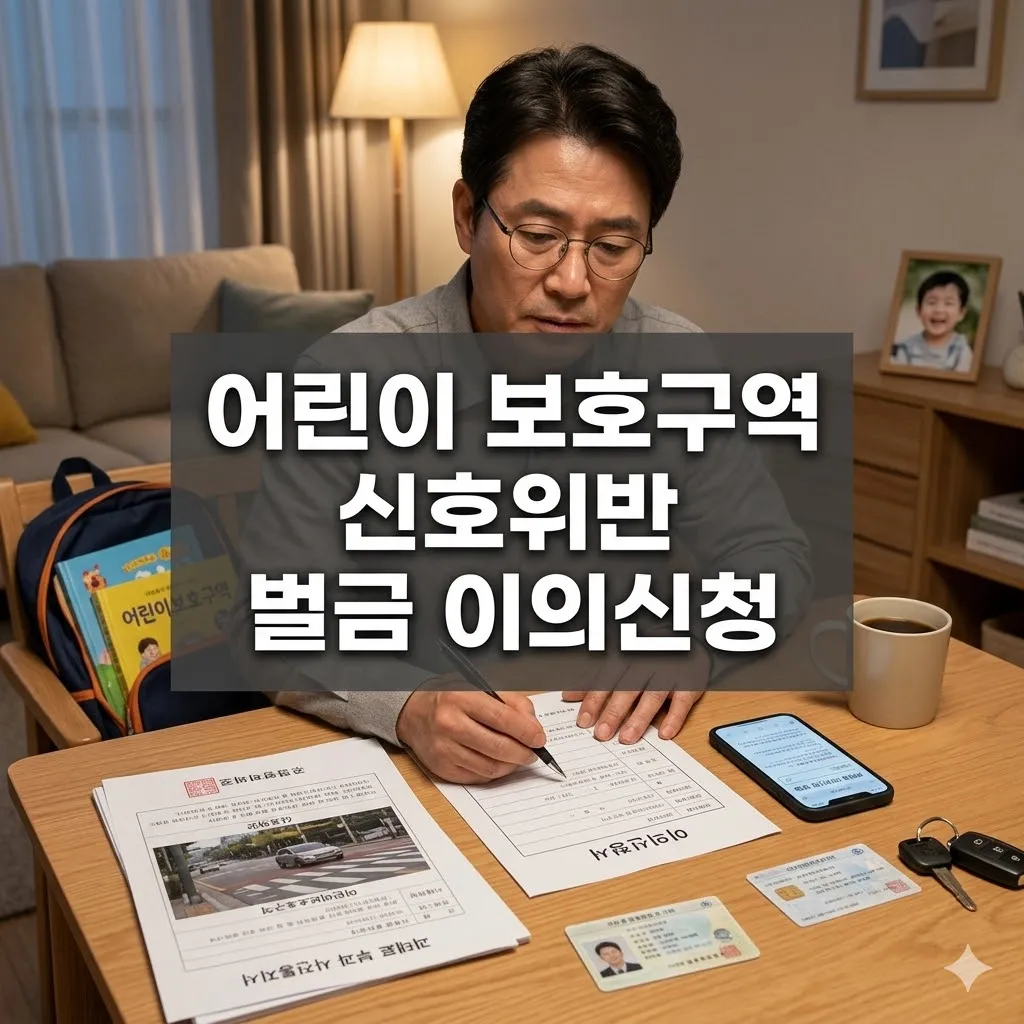 어린이 보호구역 신호위반 벌금 이의신청 - image