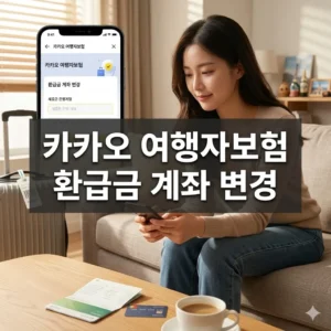 카카오 여행자보험 환급금 계좌 변경 활용법