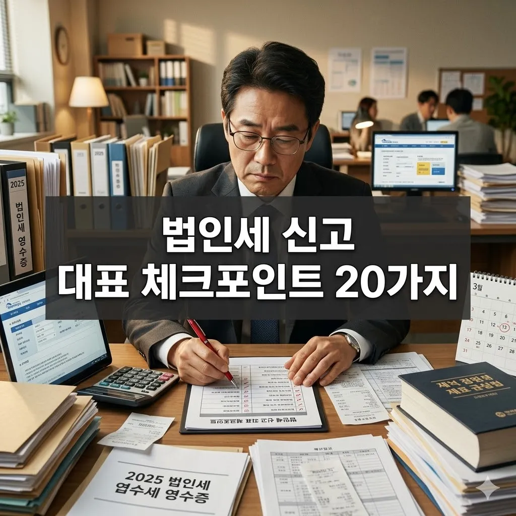 법인세 신고, 대표 체크포인트 20가지 완전 정복