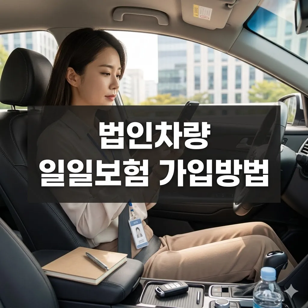 법인차량 일일보험 가입방법 초간단 가이드