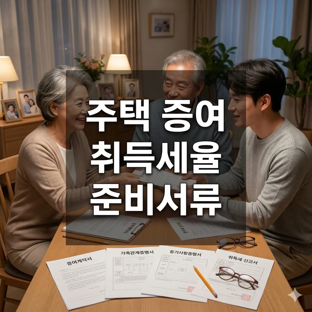 주택 증여 취득세율 준비서류 완벽 가이드, 중과세 피하는 법!