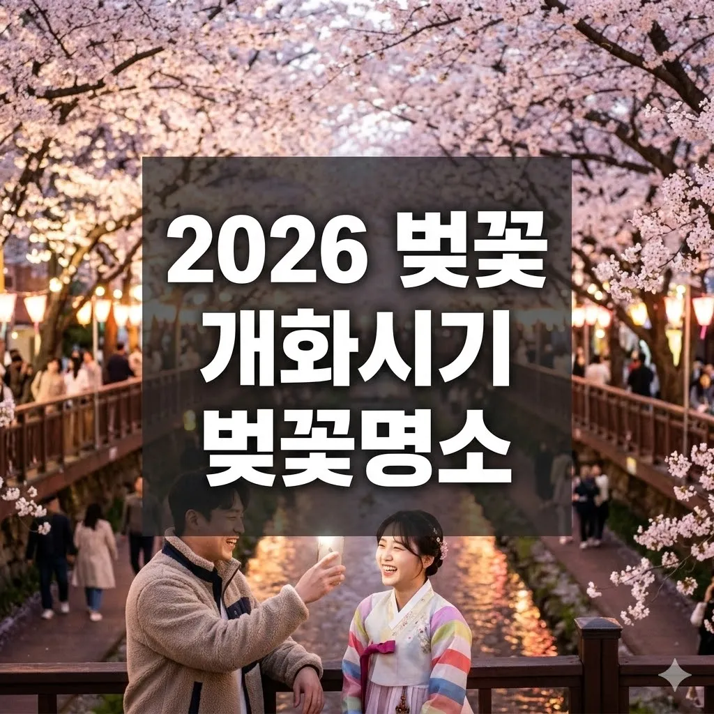 2026 벚꽃 개화시기 벚꽃명소까지, 완벽한 봄나들이 가이드!