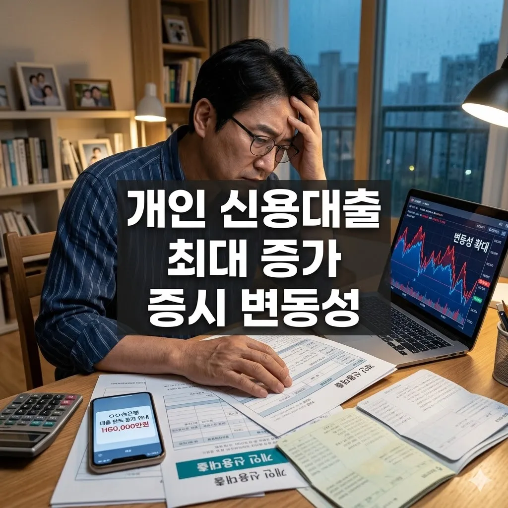 개인 신용대출 최대 증가 증시 변동성 빚투 열풍?