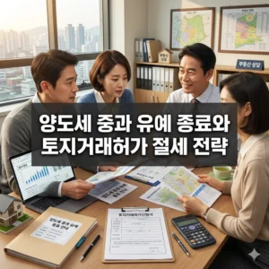 양도세 중과 유예 종료 토지거래허가 신청 절세 전략