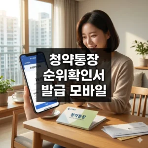 청약통장 순위확인서 발급 모바일, 1분이면 OK!